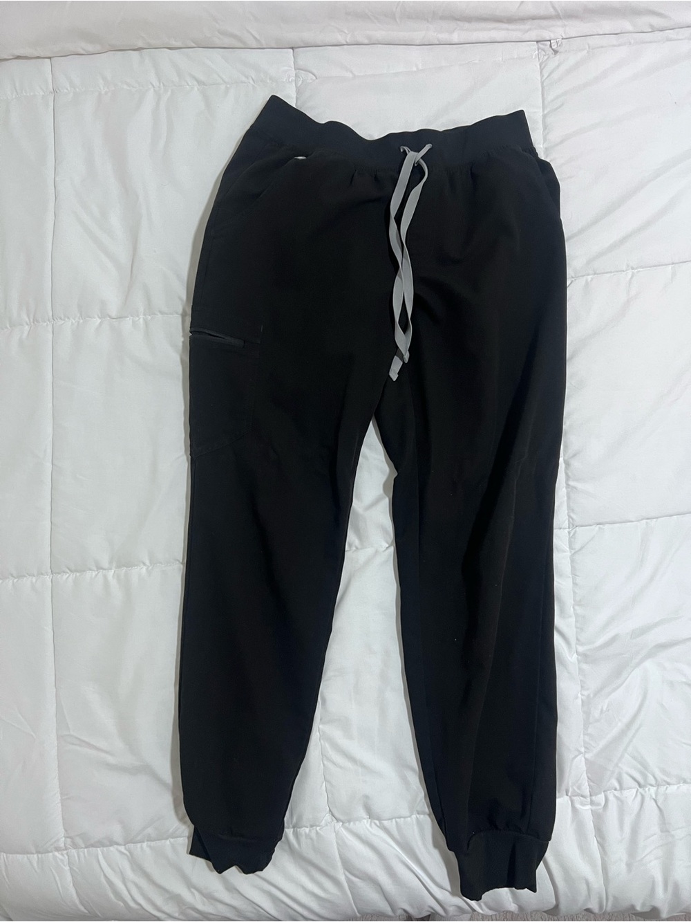 Womens Black Figs Jogger Scrub Sweatpants with Drawstring size M